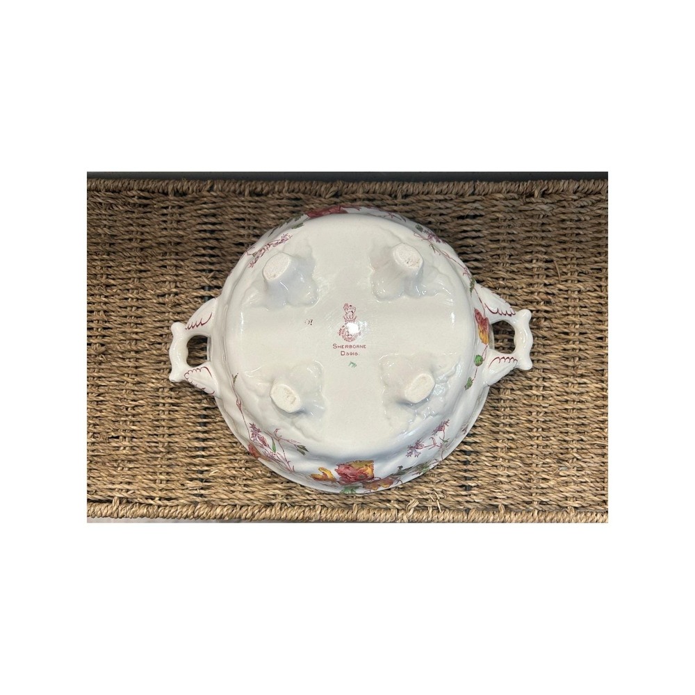Royal Doulton Sherborne D5915 Covered Vegetable Tureen Footed Casserole Floral - Picture 4 of 15
